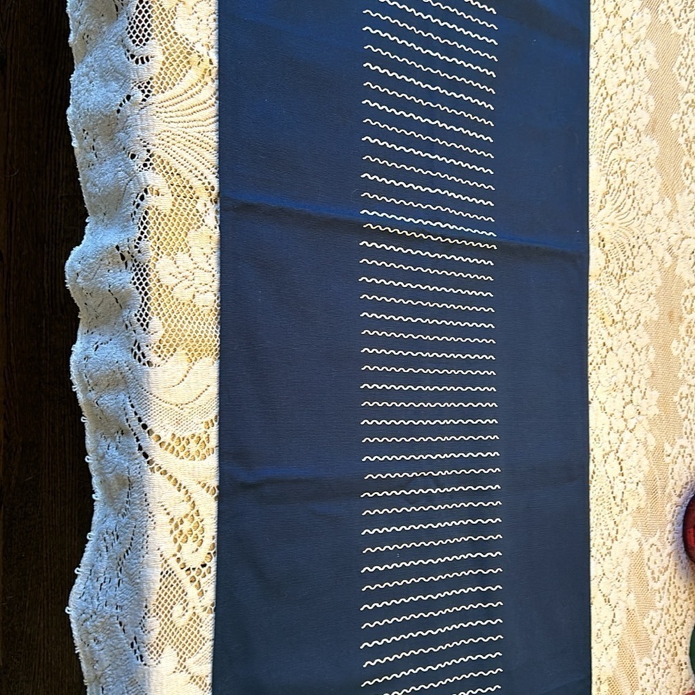 Territory Blue Cotton Table Runner NWT
